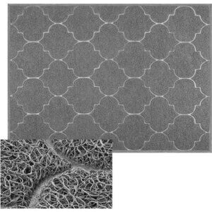 46x35 Inches XL Jumbo Size Outdoor Indoor Entrance Doormat (Grey)